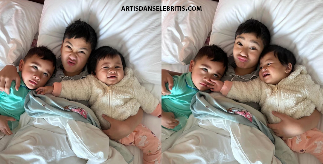 Rafathar, Rayyanza, dan Lily Tidur Bareng, Bikin Gemas